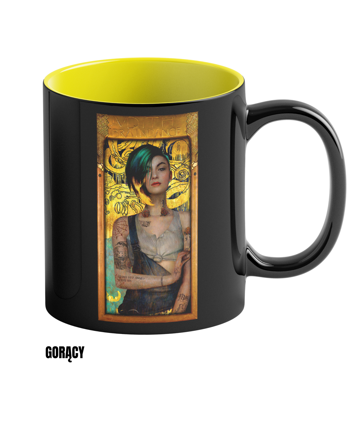 Cyberpunk 2077 Judy & Gustav Klimt Ceramiczny Kubek Termoaktywny