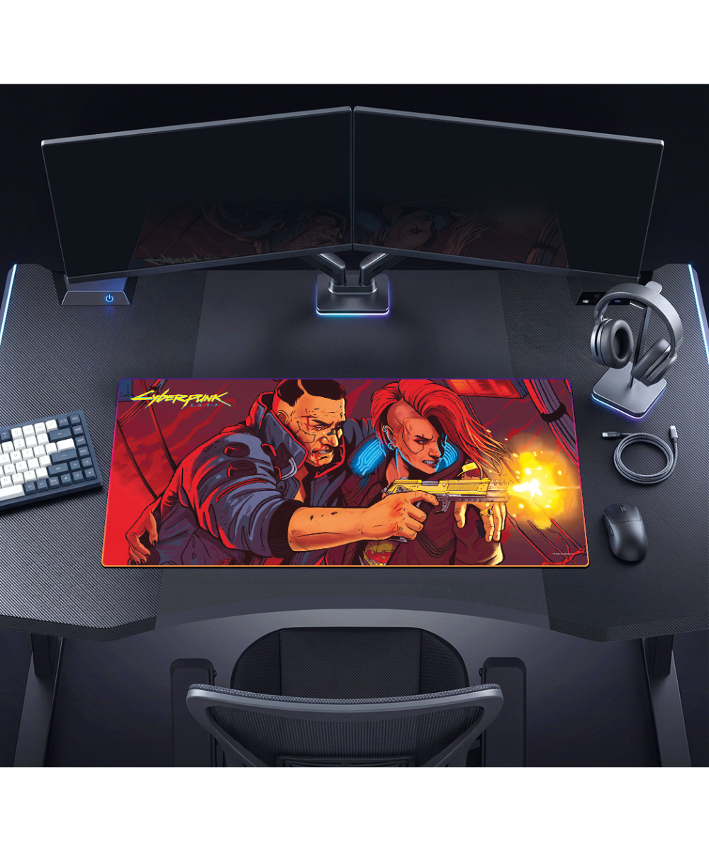 Cyberpunk 2077 The Heist RGB XL Podkładka Pod Mysz