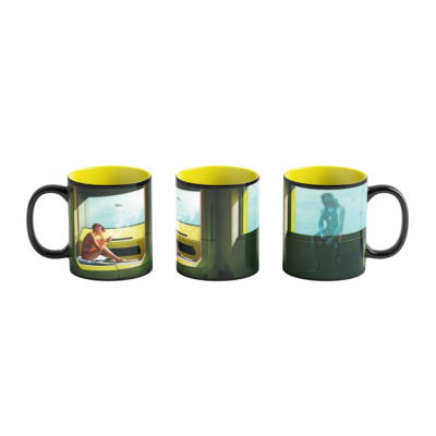 Cyberpunk 2077 V & Edward Hopper Kubek Ceramiczny