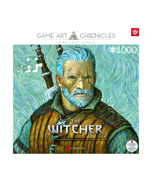 Game Art Chronicles Puzzle: The Witcher Geralt & Vincent van Gogh (1000 elementów)