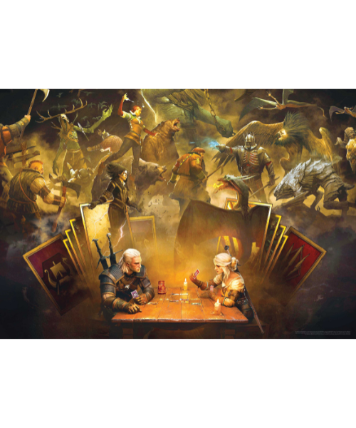 Gaming Puzzle: The Witcher (Wiedźmin) Playing Gwent (1000 elementów)