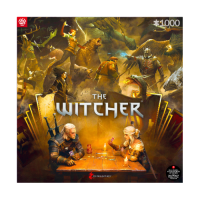 Gaming Puzzle: The Witcher (Wiedźmin) Playing Gwent (1000 elementów)