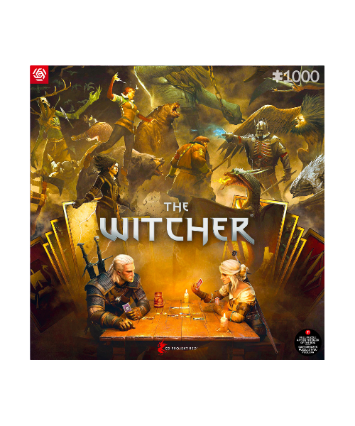 Gaming Puzzle: The Witcher (Wiedźmin) Playing Gwent (1000 elementów)