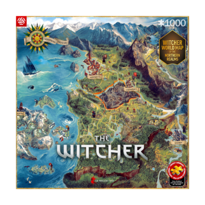 Gaming Puzzle: The Witcher (Wiedźmin) The Northern Realms Map, 1000 elementów