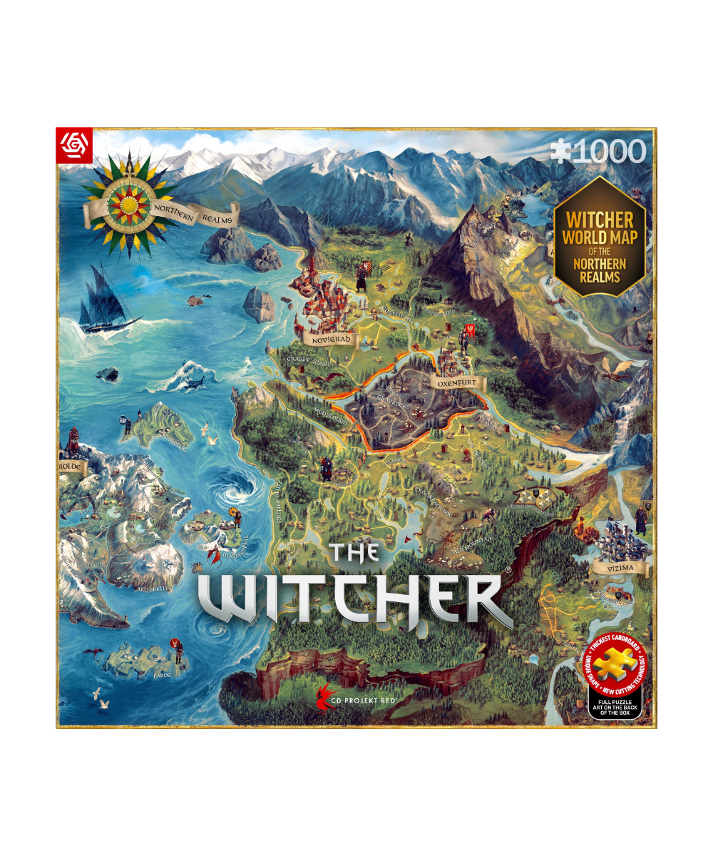 Gaming Puzzle: The Witcher (Wiedźmin) The Northern Realms Map, 1000 elementów