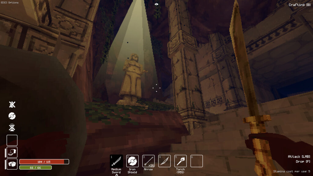 Oficjalny zrzut ekranu z rozgrywki w Deep Dish Dungeon