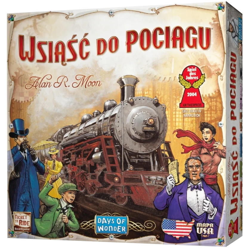 Okładka gry Wsiąść do Pociągu: USA